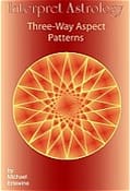 Astrology book cover with geometric design.