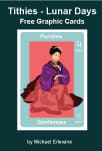 Tithies card featuring woman in traditional attire.