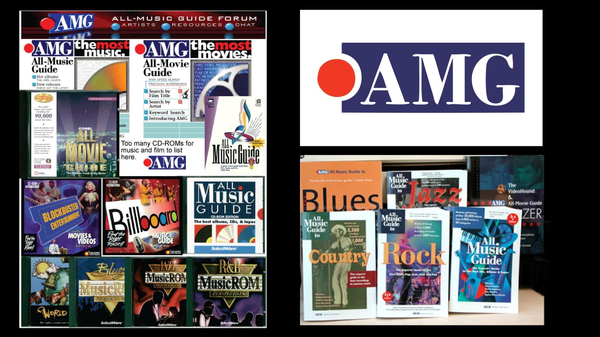 A collage of various AMI magazine covers showcasing music and culture.