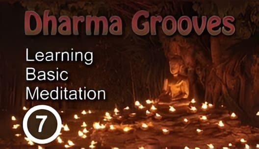Dharma Grooves meditation lesson with candles.