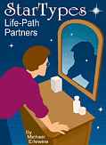 Person looking at reflection in mirror.
