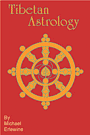 Red book cover, Tibetan Astrology, golden wheel.