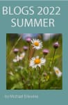 Daisies and wildflowers on green background