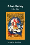 Psychedelic illustrated book cover with figures