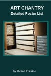 Teal book cover with poster storage shelves