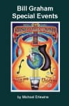 Colorful concert poster with globe and guitars
