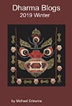 Dharma Blogs book cover with Tibetan mask