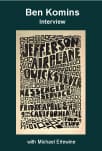 Typographic book cover with dense word collage