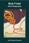 Green book cover with orange spiral illustration