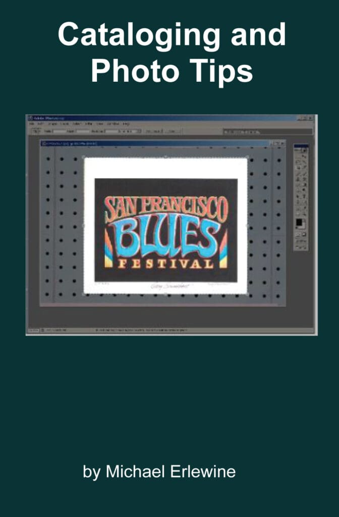 Book cover showing framed San Francisco Blues poster