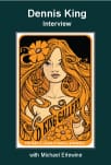 Art nouveau woman with flowing orange hair
