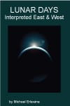 Lunar Days book cover with glowing crescent Earth