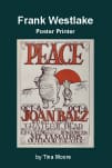 Vintage peace poster depicting figure with umbrella