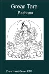 Green Tara deity illustration on book cover