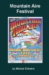 Colorful vintage Mountain Aire festival poster with airplane