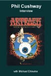 Poster with flaming eyeball and skull