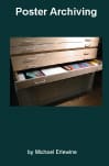 Wooden drawer filled with archived posters