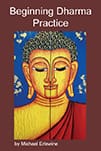 Golden Buddha illustration on blue book cover