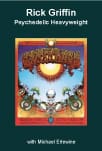Psychedelic book cover with skull and sun