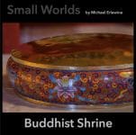 Ornate multicolored Buddhist shrine bowl