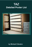 Detail of stacked poster drawers on cover