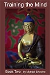 Buddha statue on red patterned book cover