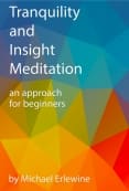 Blue and orange geometric meditation book cover