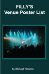 Crowd and band performing under blue stage lights