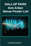 Poster showing concert stage with blue lights