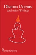 Red book cover with stylized meditating figure