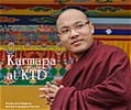 Smiling man in maroon robe, colorful background